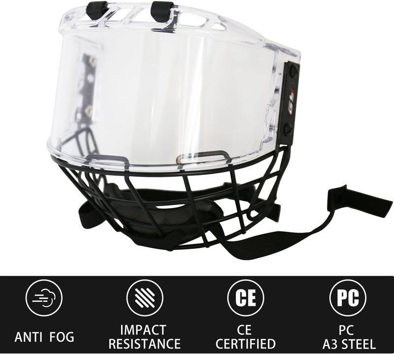 GY PC300 Hockey Helmet Cage & Face Shield Protector Combo - Image 4